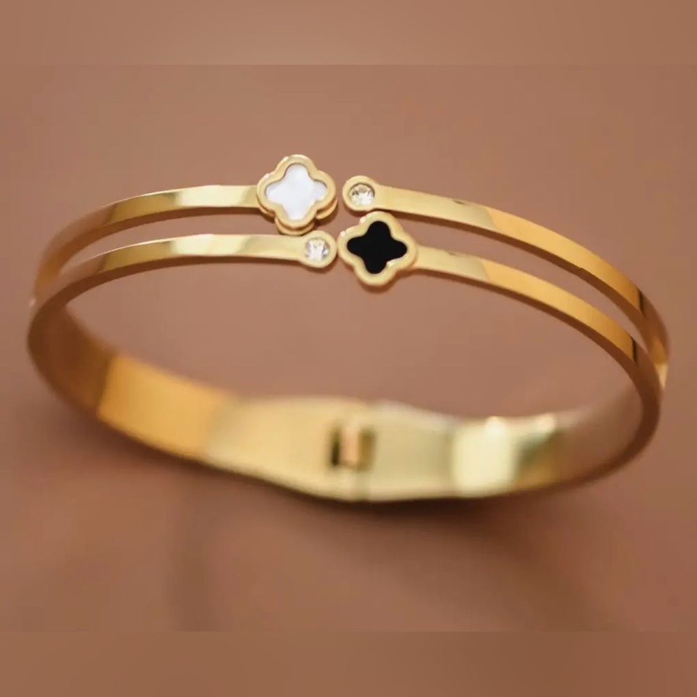 NEW 18k Gold Plated Waterproof Stainless Steel Bangle